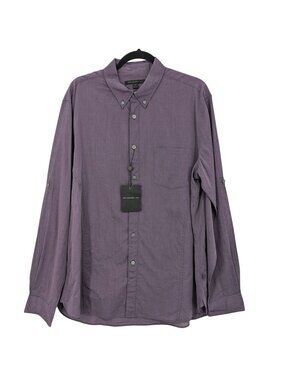 John Varvatos Button Up Long Sleeve Star USA Office Occasion Lightweight Size L